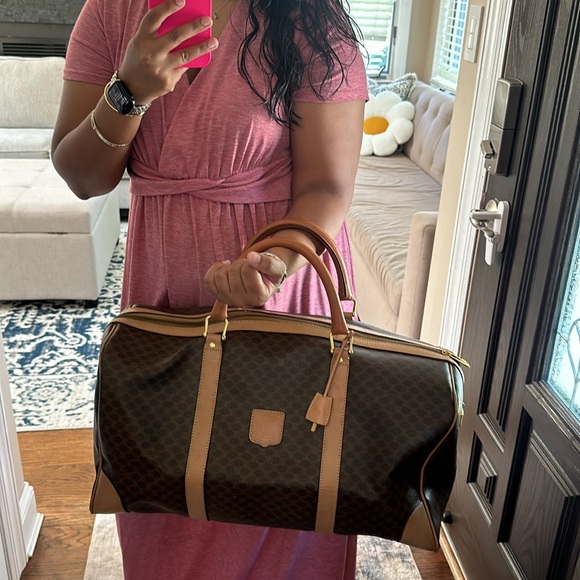 ❌SOLD❌ Celine Travel Tote Duffle Bag with Lock/Key Weekender - Picture 13 of 15